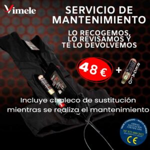 Mantenimiento chale airbag vimele + chaleco sustitucion